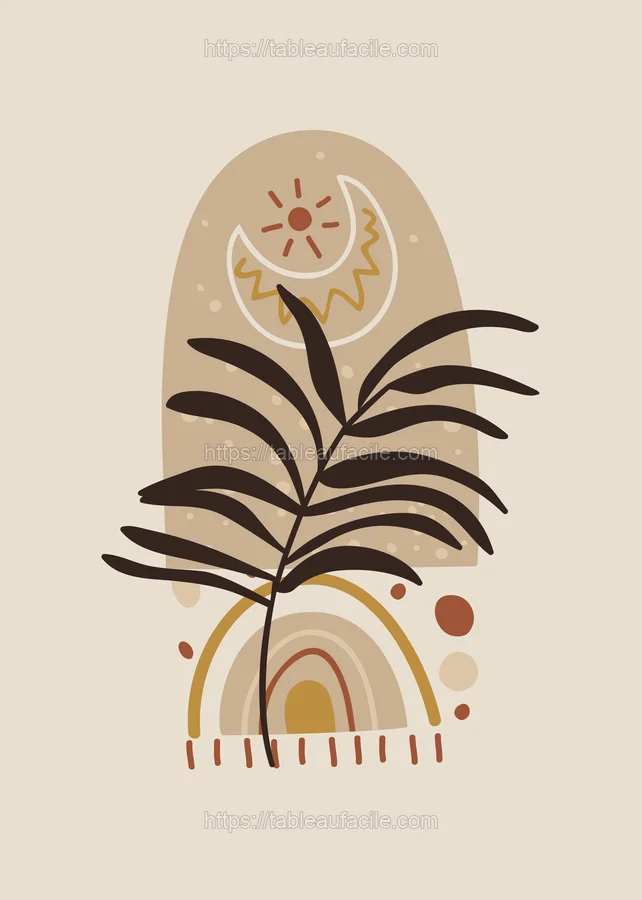 Boho Abstract Print (149) apercu