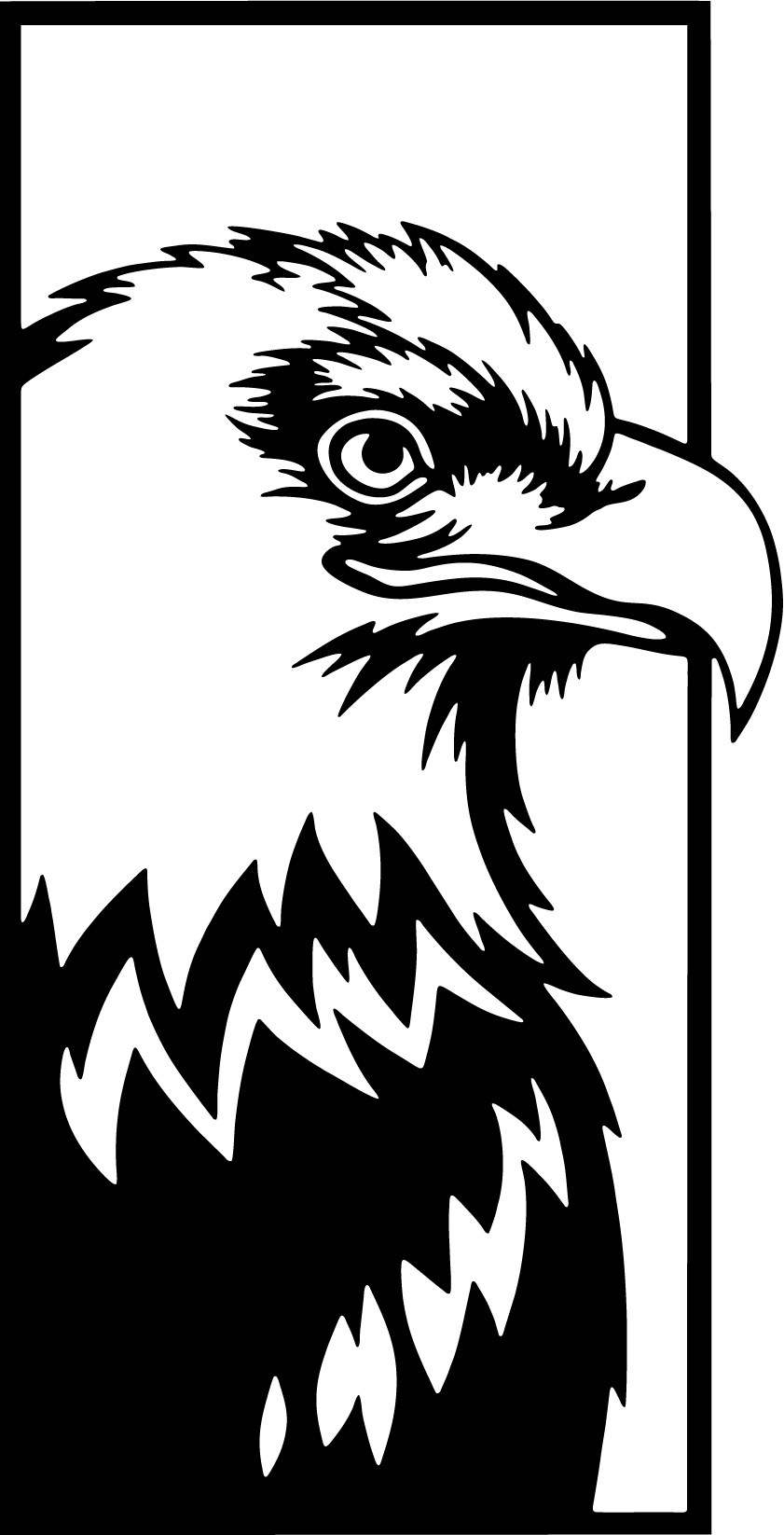 American Bald Eagle SVG _ Patriotic Eagle Wall Art _ Laser Cut Eagle Design _ CN