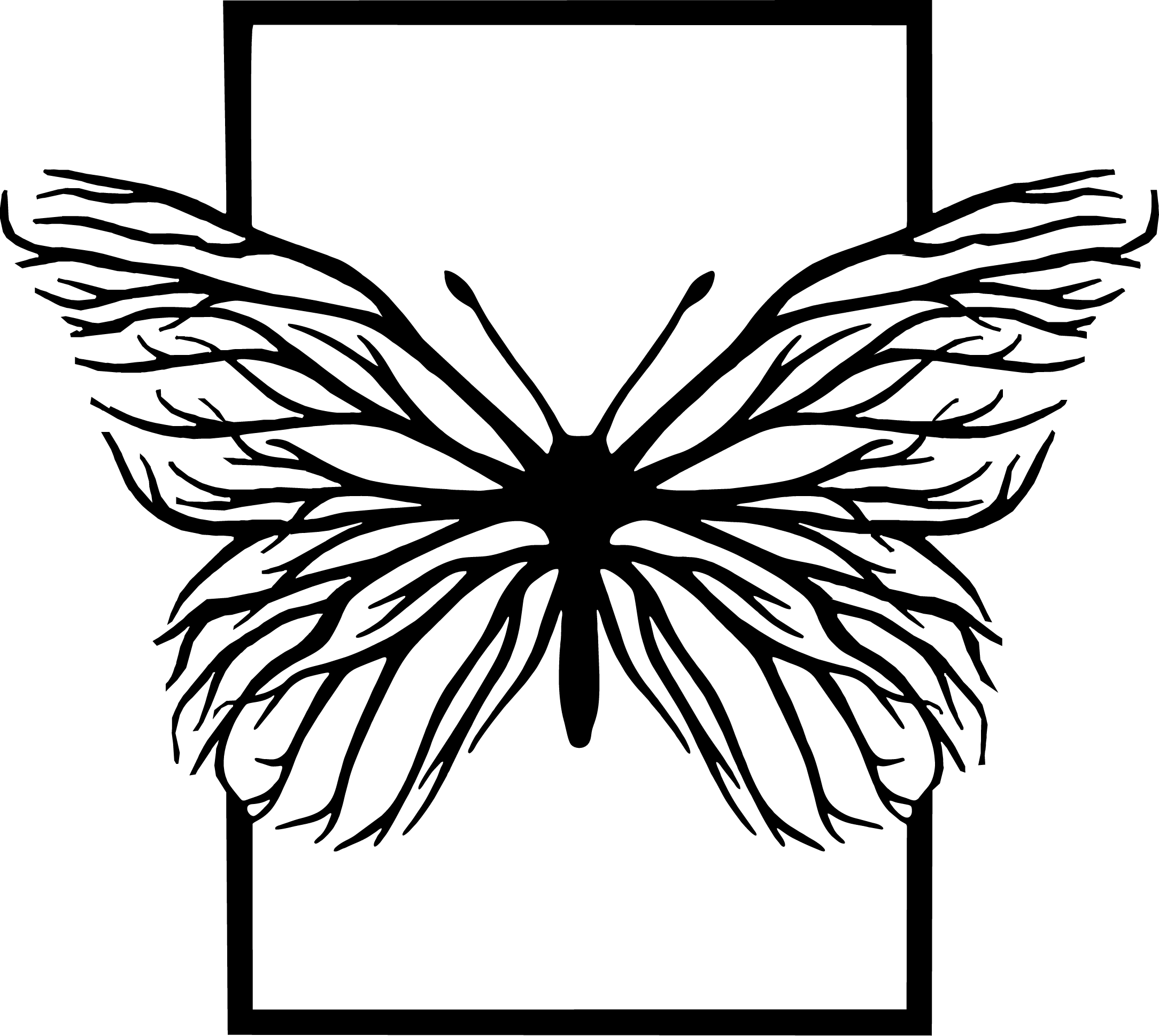 Butterfly Wall Art SVG _ Abstract Butterfly Laser Cut File _ Modern Metal Wall D