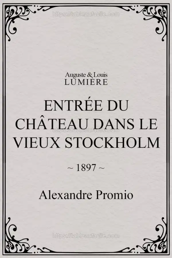 Entrée du château dans le vieux Stockholm (1897) apercu