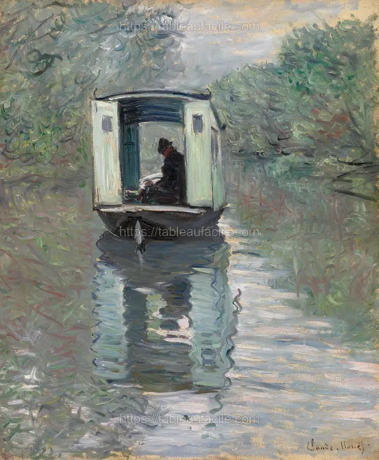 The Studio Boat (Le Bateau-atelier) (1876) apercu