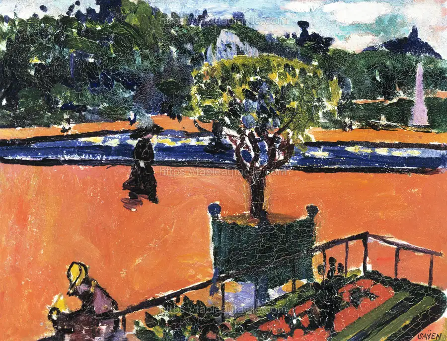 In the Luxembourg Gardens (1910–1912) Henry Lyman Sayen apercu