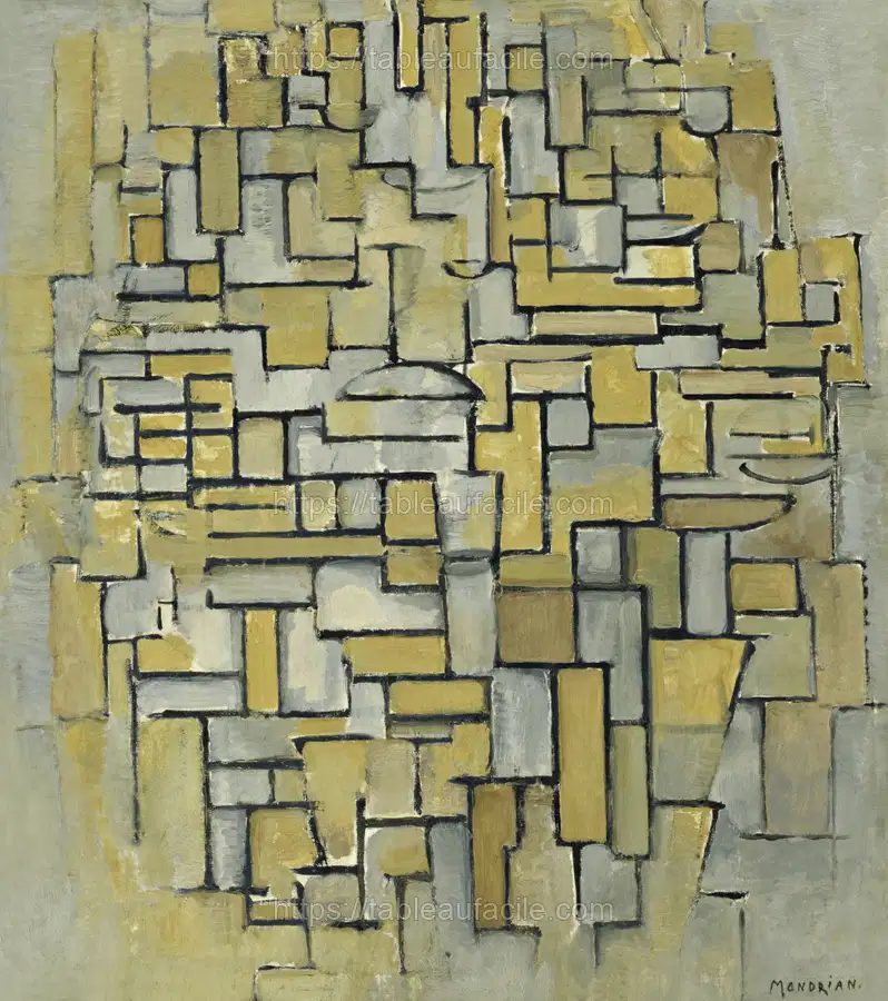 Piet Mondrian_s Composition in Brown and Gray (1913) apercu