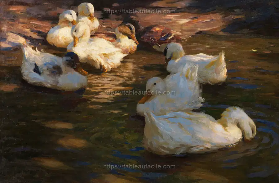 9 Enten im Abendlicht (1910) apercu