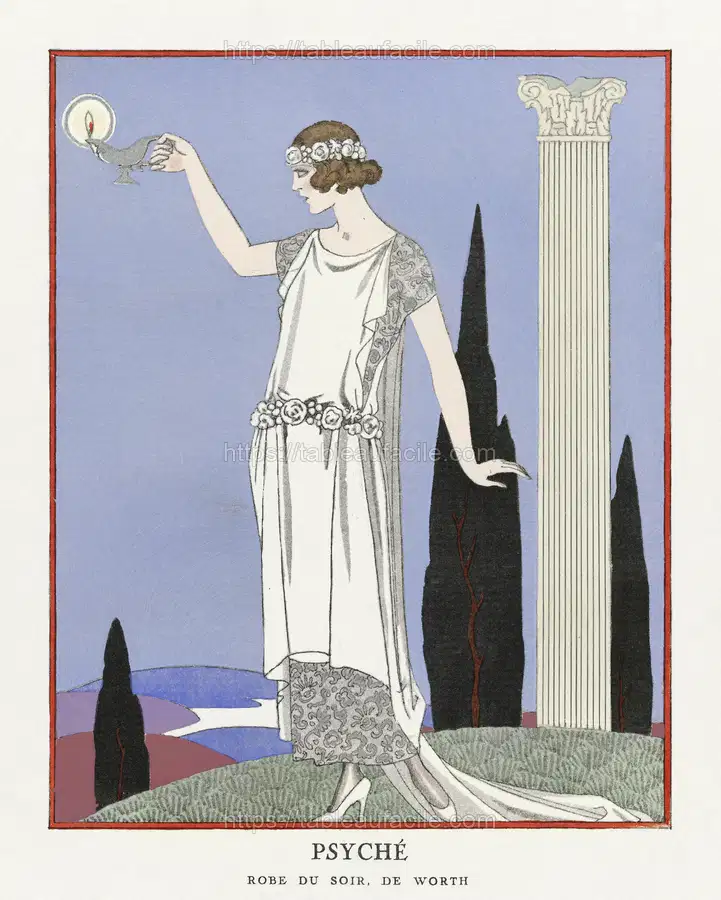 (1921) fashion illustration in high resolution by George Barbier apercu