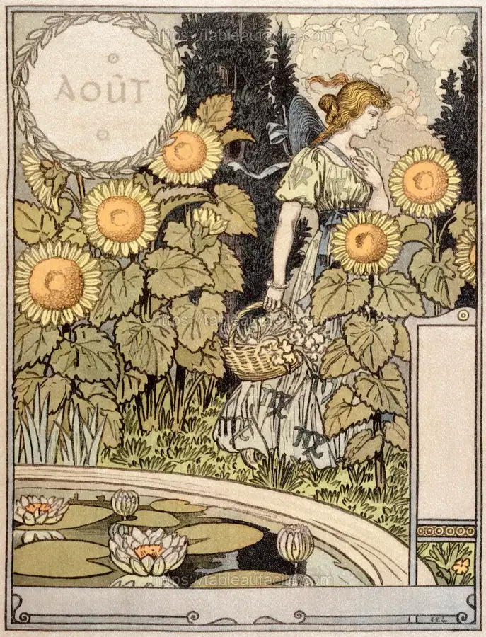 Allégorie du mois d_août (1845-1917) by Eugène Grasset apercu