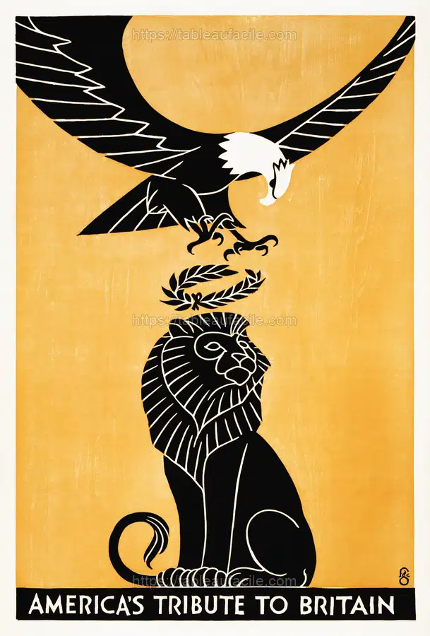 America_s tribute to Britain (1918) by Fred G. Cooper apercu