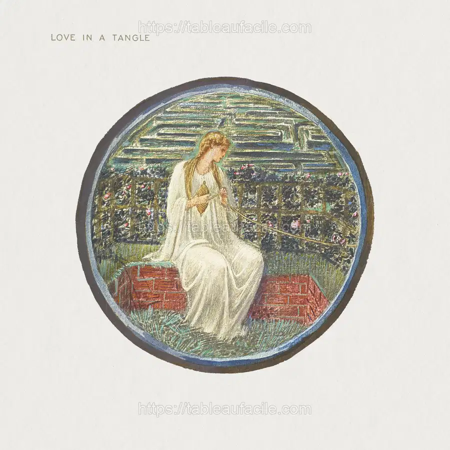 Love in a Tangle from The Flower Book (1905) by Sir Edward Burne–Jones apercu