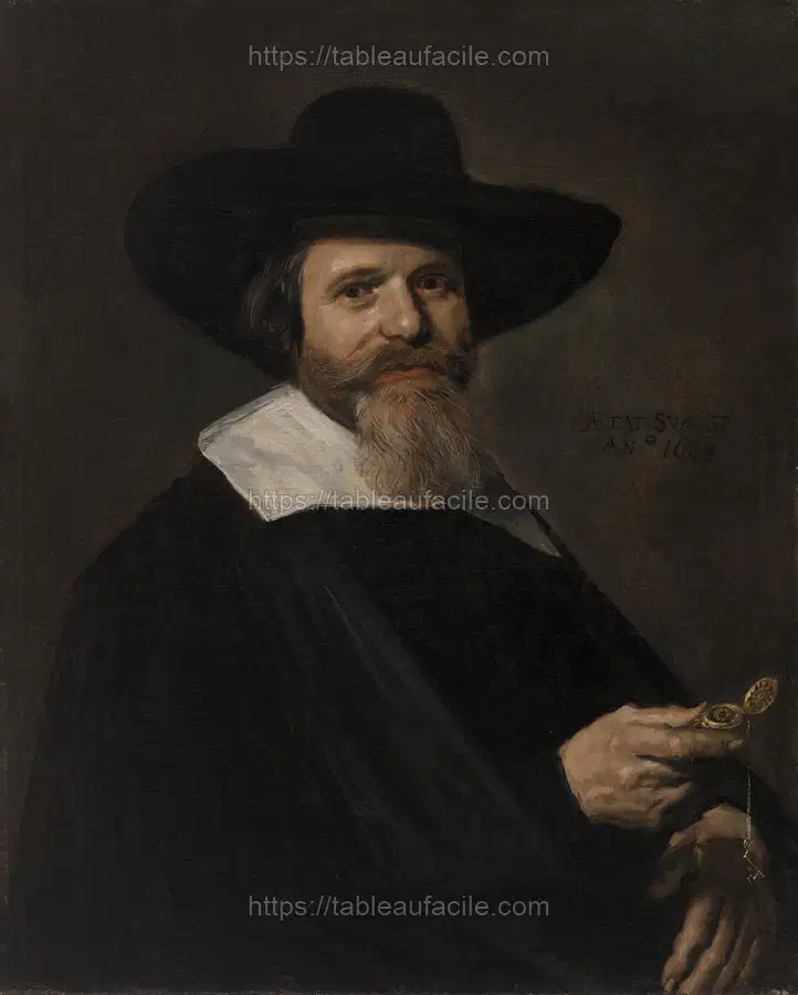 Portrait of a Man Holding a Watch by Frans Hals apercu