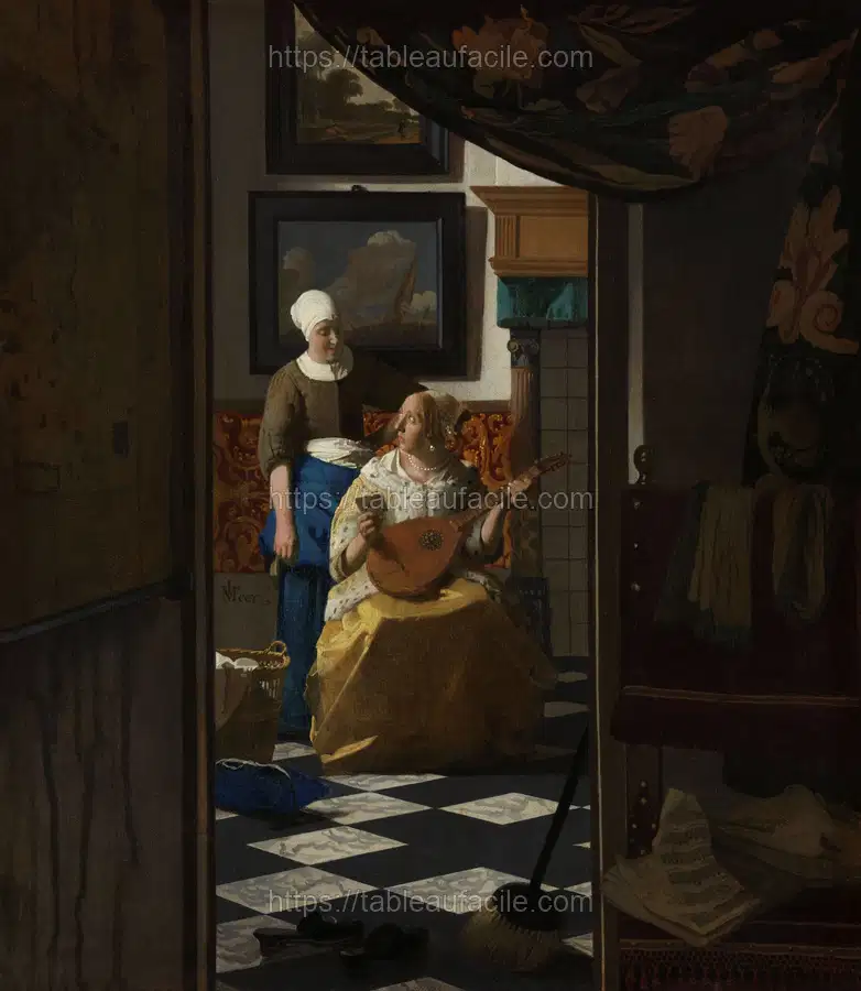 The Love Letter (ca. 1669 –1670) by Johannes Vermeer apercu