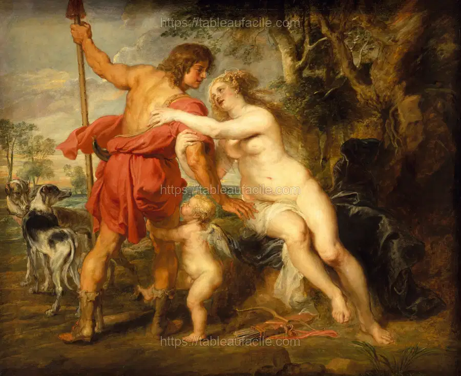Venus and Adonis by Peter Paul Rubens apercu