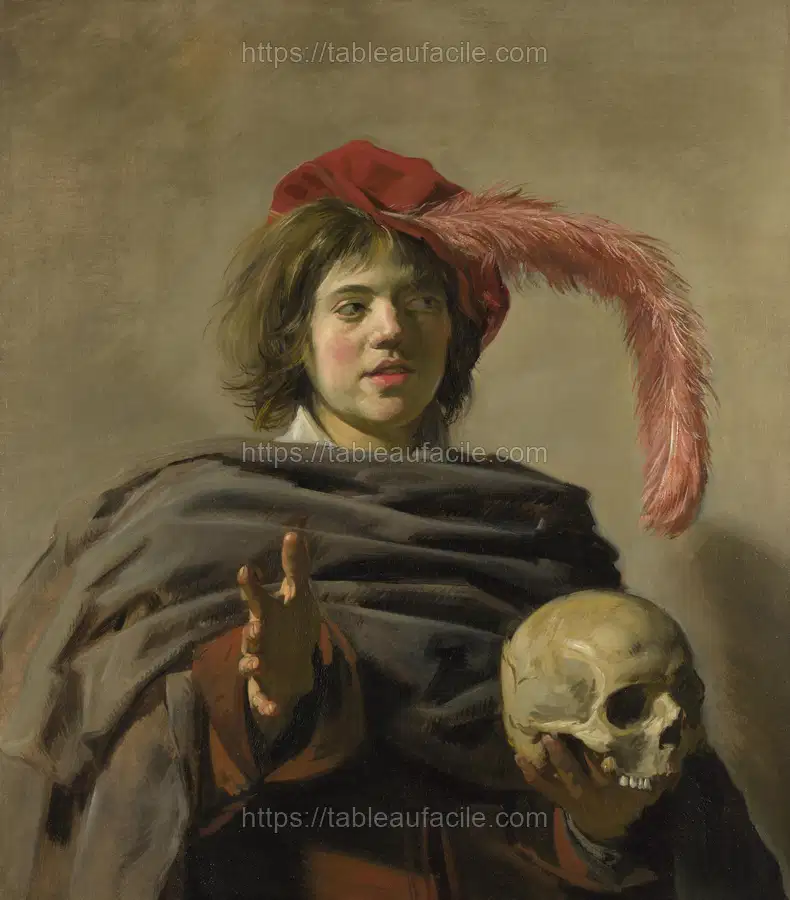 Young Man with a Skull, c.1626 Oil Frans Hals apercu