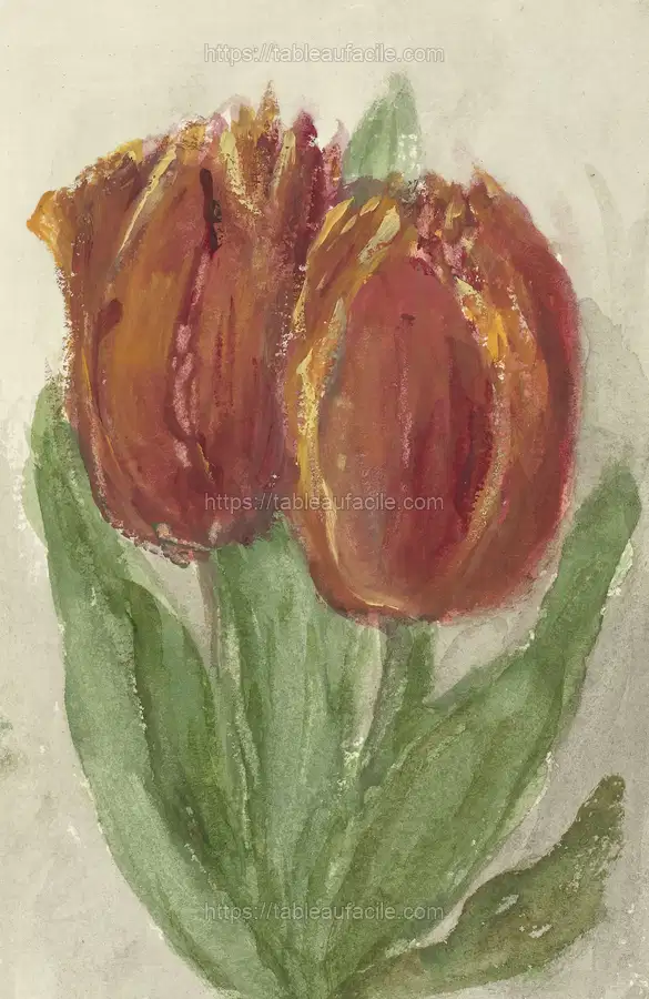 Twee rode tulpen (1844 - 1909) apercu