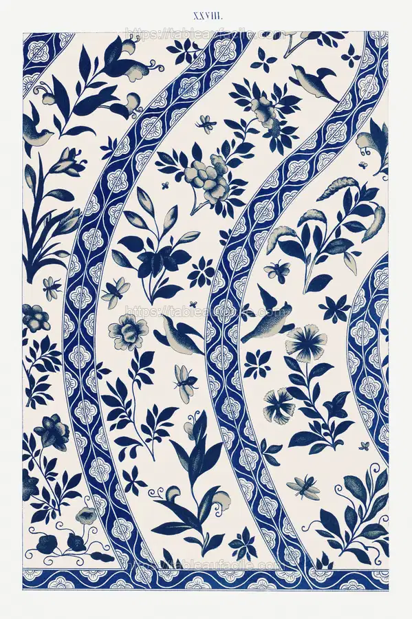 Blue flower pattern apercu