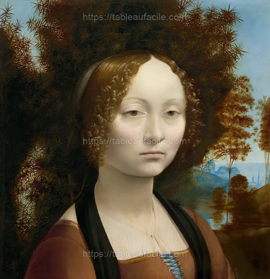 Ginevra de_ Benci (ca.1474–1478)by Leonardo da Vinci apercu