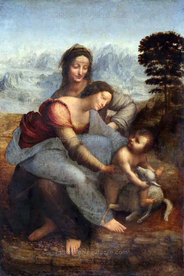 Leonardo da Vinci_s The Virgin and Child with Saint Anne (circa 1503) apercu
