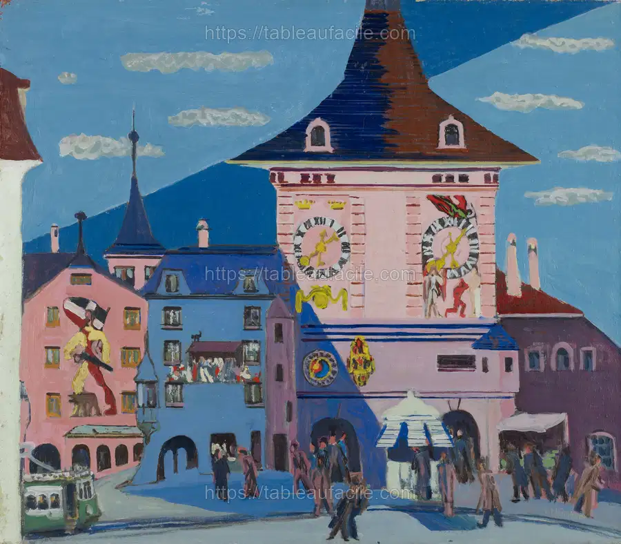 Bern with Belltower (1935) Ernst Ludwig Kirchner apercu