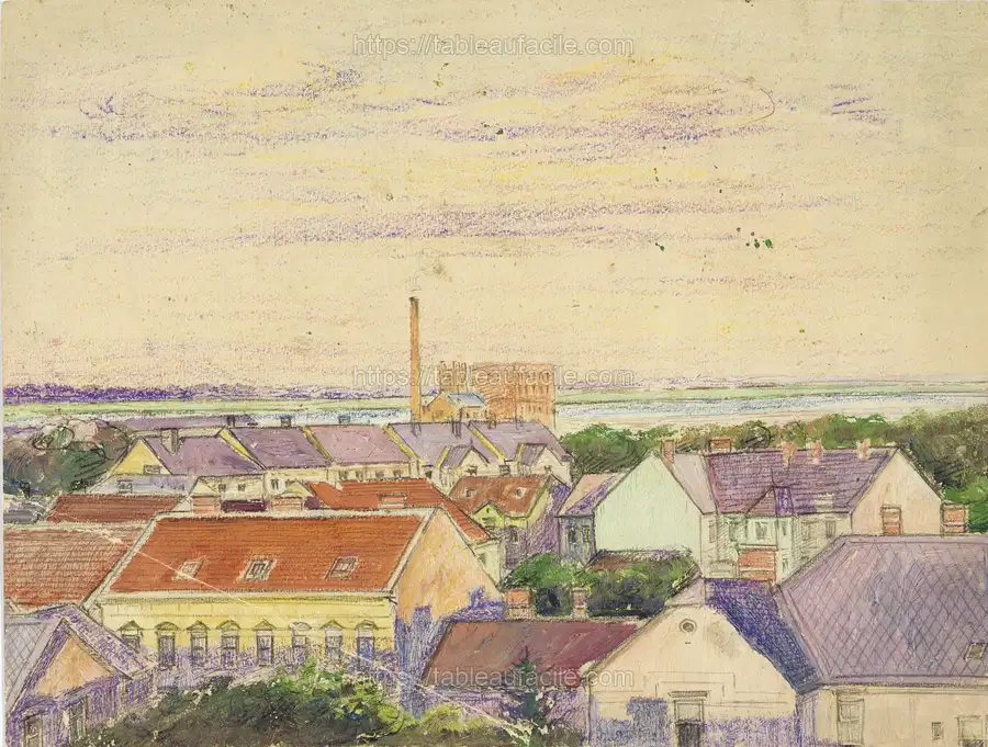 City view by Egon Schiele apercu