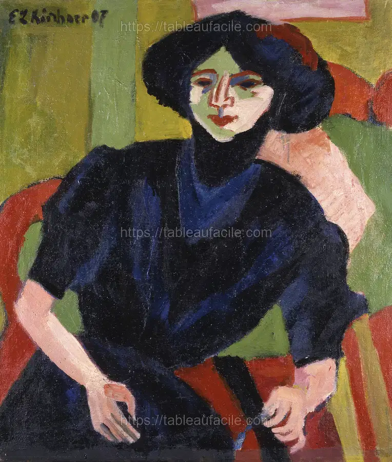Ernst Ludwig Kirchner_s Portrait of a Woman (1911) apercu