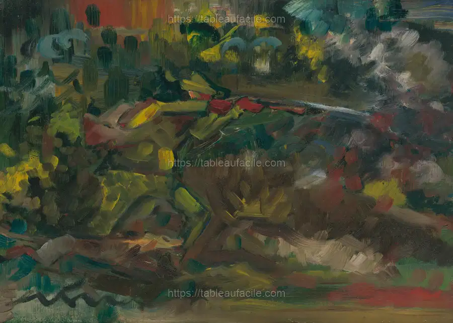 Hunter shooting by Arnold Peter Weisz Kubínčan apercu
