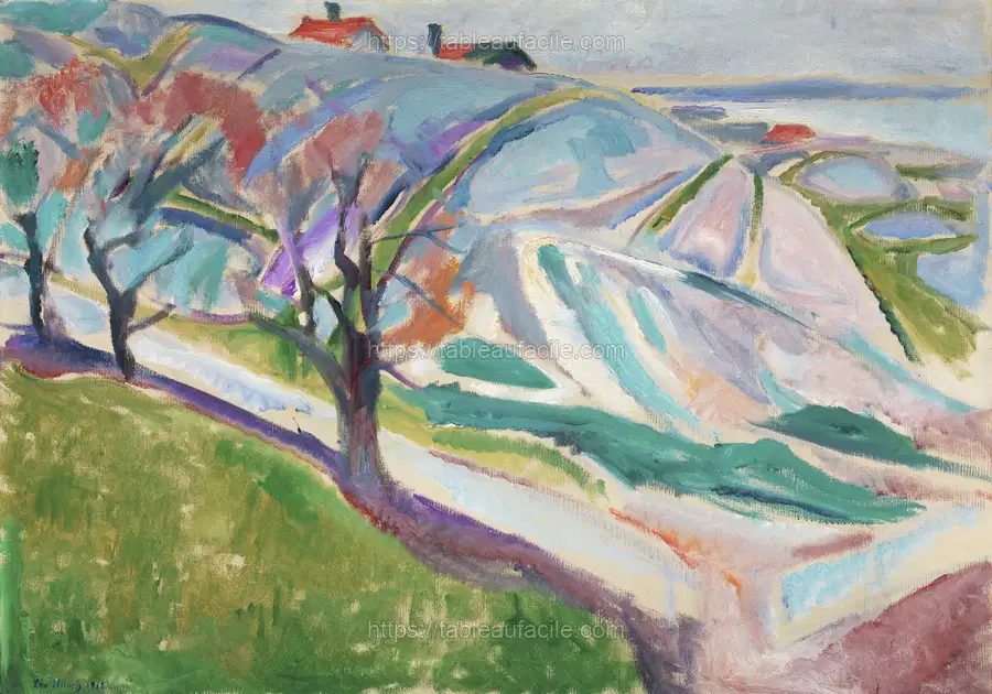 Landscape of Kragerø (1912) by Edvard Munch apercu