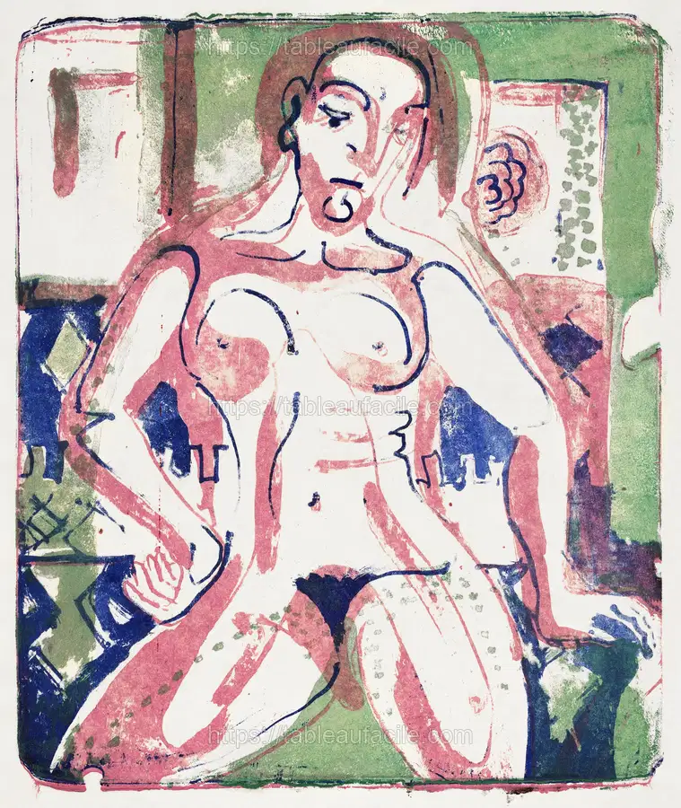 Nude Woman (1927) Ernst Ludwig Kirchner apercu