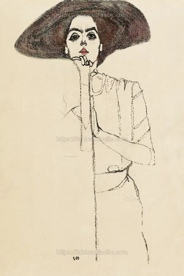 Portrait of a Woman (1910) by Egon Schiele 1 apercu