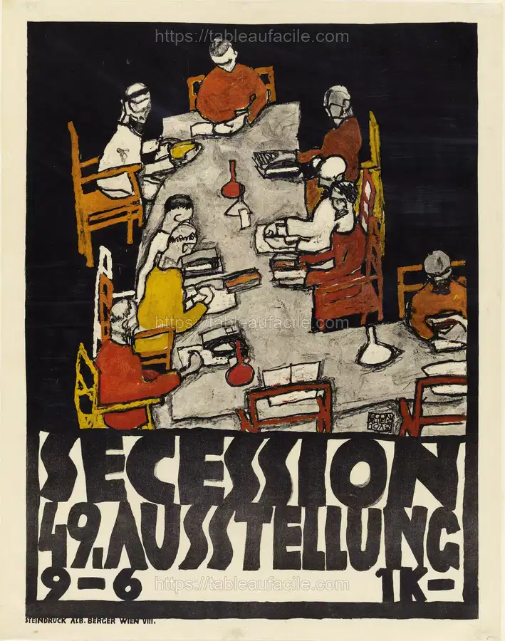 Poster for the 49th Secession exhibition by Egon Schiele apercu