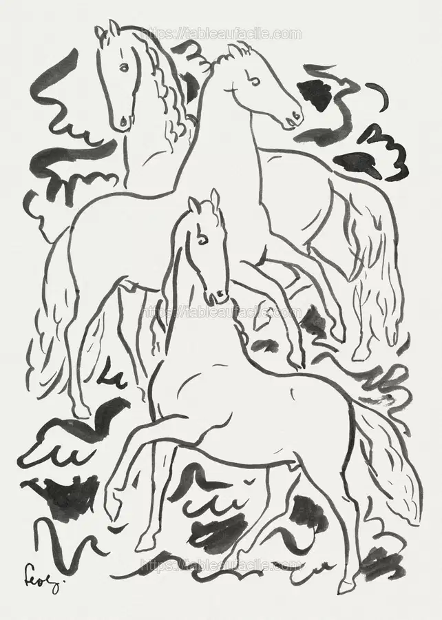 Three Horses (ca. 1925–1930) Leo Gestel apercu