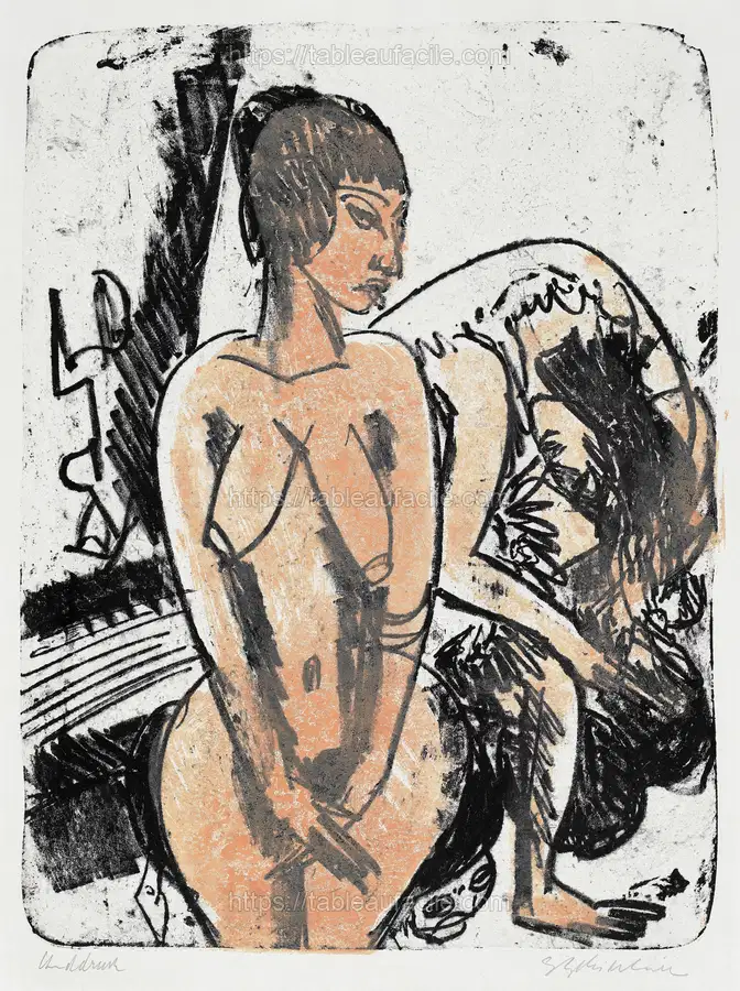 Two Women (1914) Ernst Ludwig Kirchner apercu