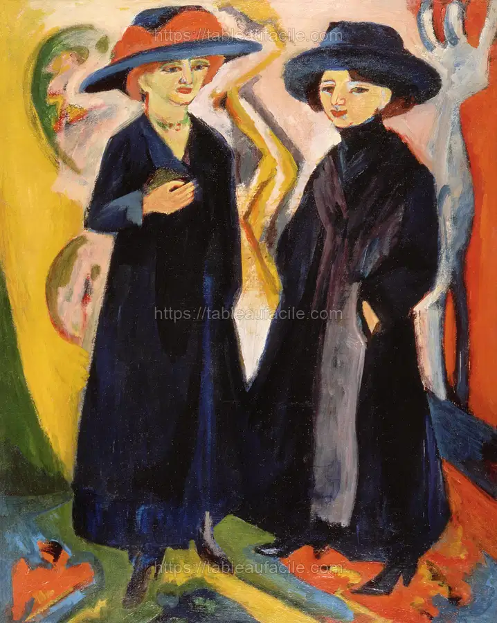 Two Women (1922) Ernst Ludwig Kirchner apercu