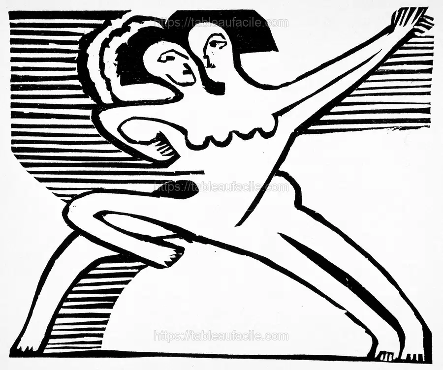 Two dancers by Ernst Ludwig Kirchner apercu