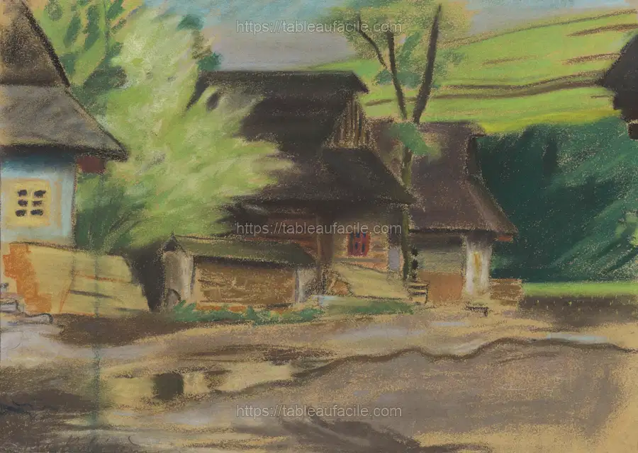 Village (záskalie) by Arnold Peter Weisz Kubínčan apercu