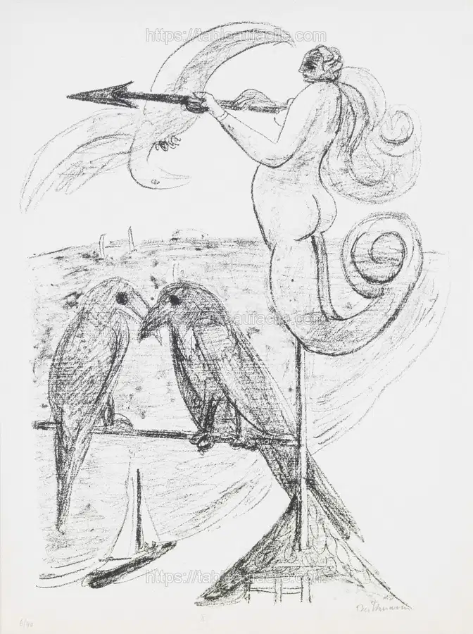 Weather-vane, plate 2 from the portfolio “Day and Dream” by Max Beckmann apercu