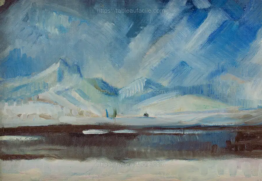 Winter landscape by Arnold Peter Weisz Kubínčan apercu