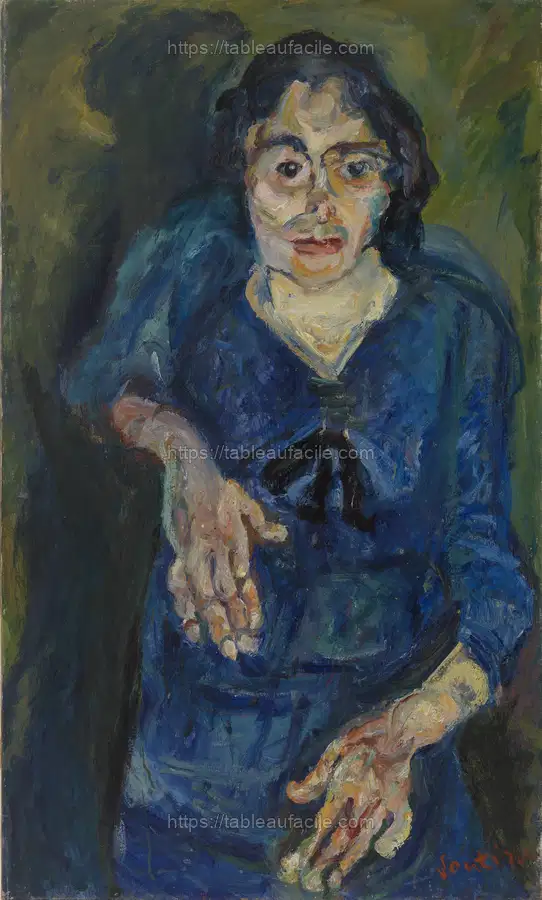 Woman in Blue (La Femme en bleu) by Chaim Soutine apercu