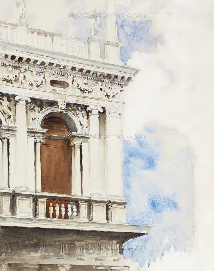 A Corner of the Library in Venice (ca. 1904–1907) by John Singer Sargent apercu