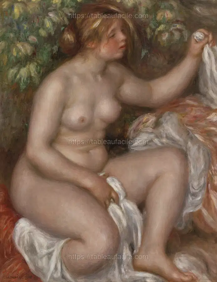 After the Bath (La Sortie du bain) by Pierre Auguste Renoir apercu