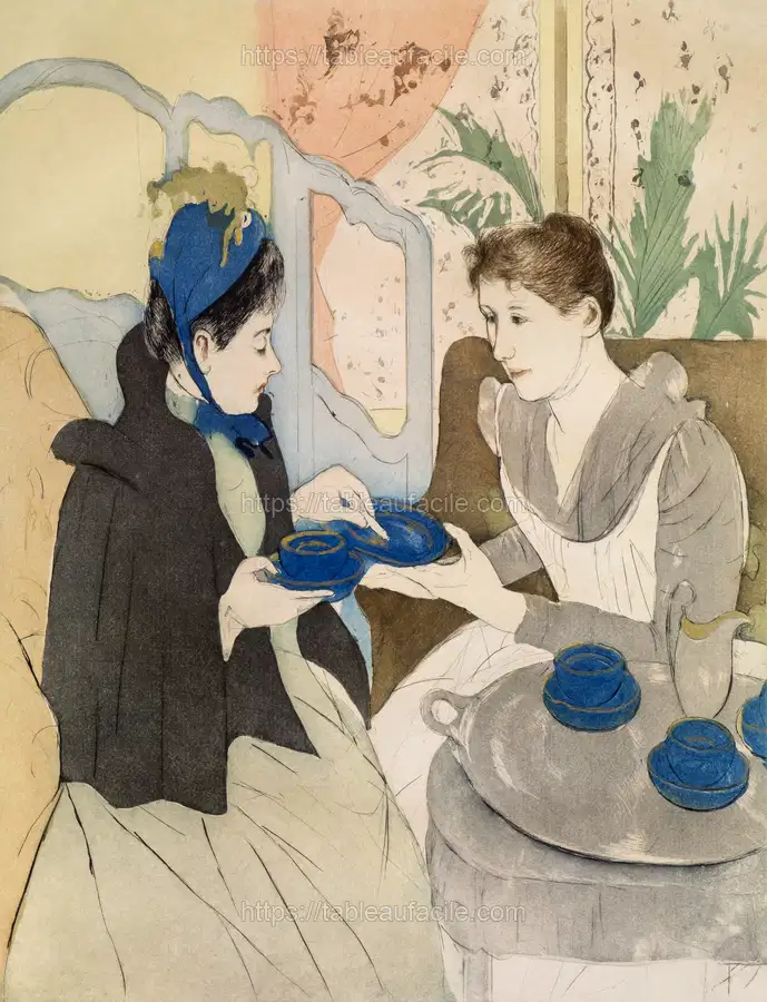 Afternoon Tea Party (1891) Mary Cassatt apercu