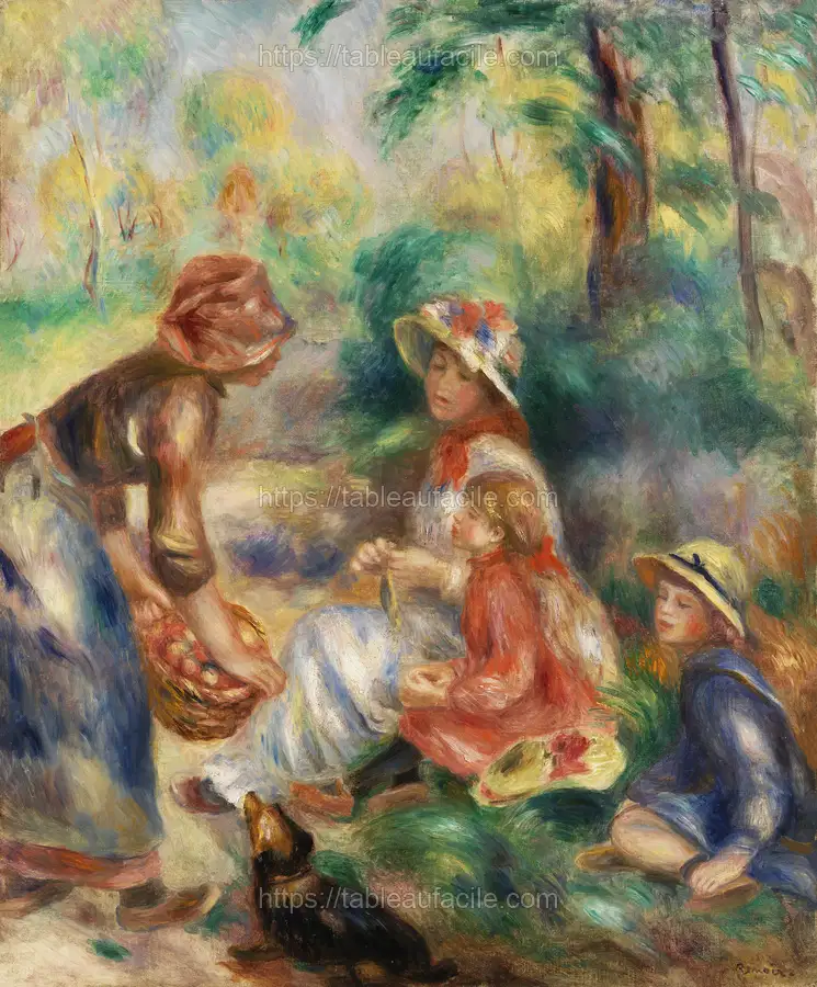 Apple Vendor (La Marchande de pommes) (1890) by Pierre-Auguste Renoir apercu