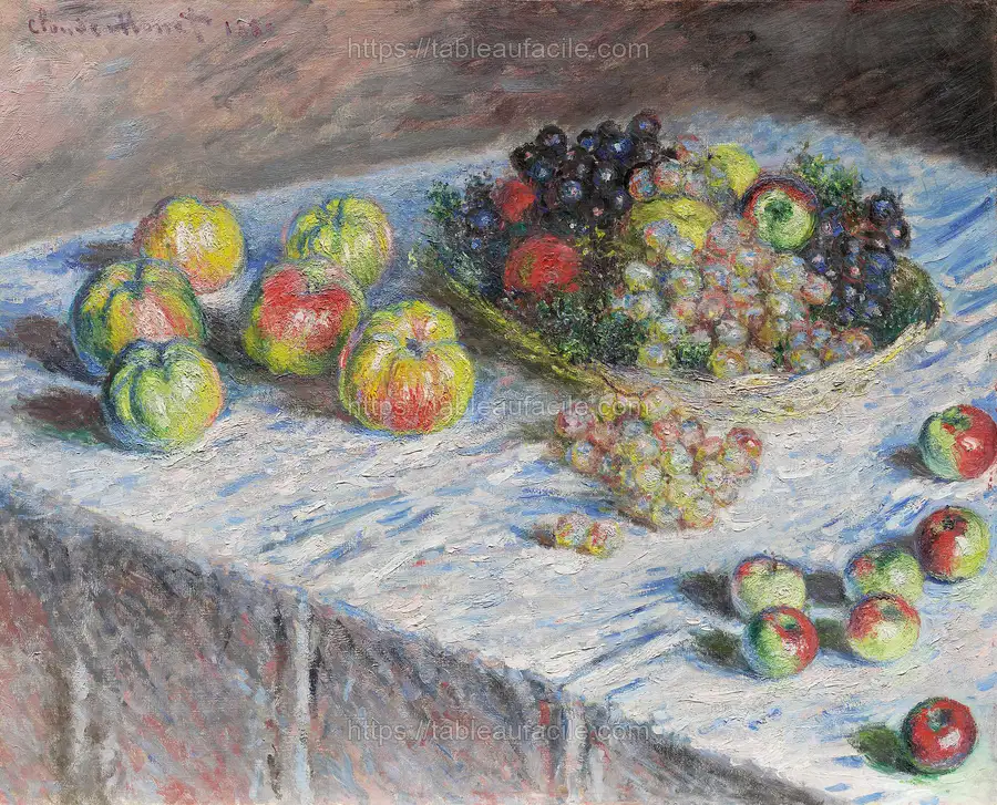 Apples and Grapes (1880) by Claude Monet apercu