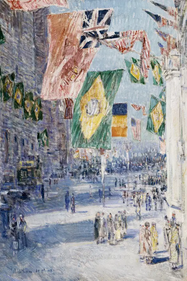 Avenue of the Allies Brazil, Belgium (1918) by Frederick Childe Hassam apercu