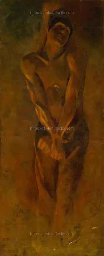Handcuffed (slave) by László Mednyánszky apercu
