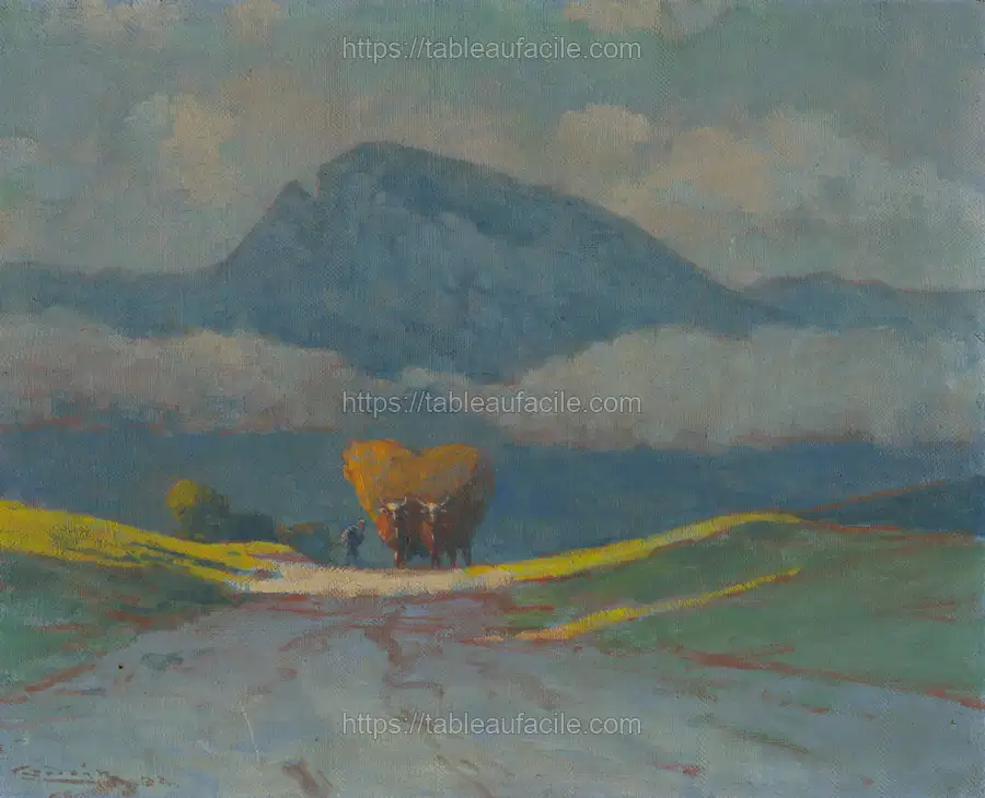 Hay weighing by Lajos Csordák apercu