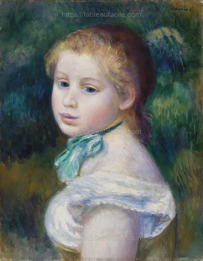 Head of Young Girl (Tête de jeune fille) by Pierre Auguste Renoir apercu