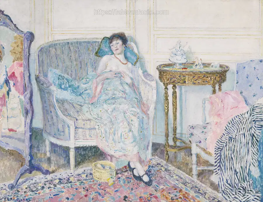 In the Boudoir by Frederick Carl Frieseke apercu
