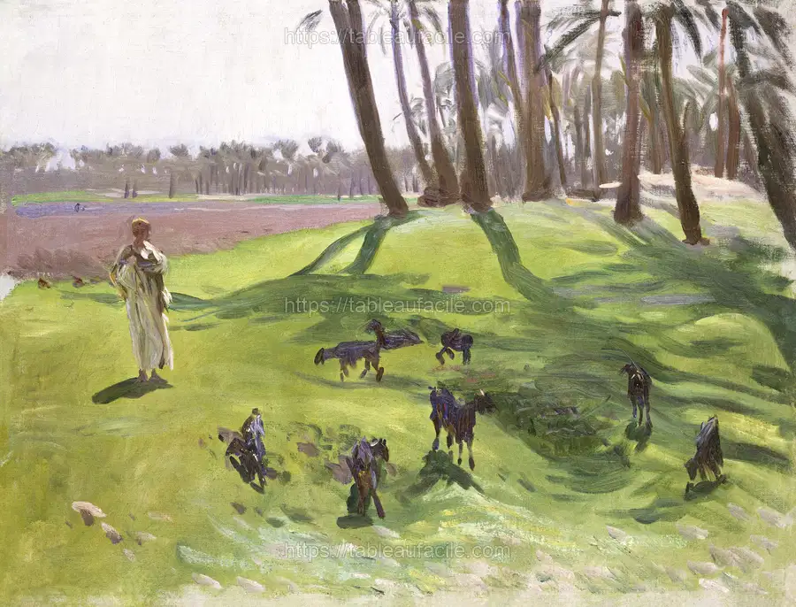 Landscape with Goatherd (ca. 1890–1891) by John Singer Sargent apercu