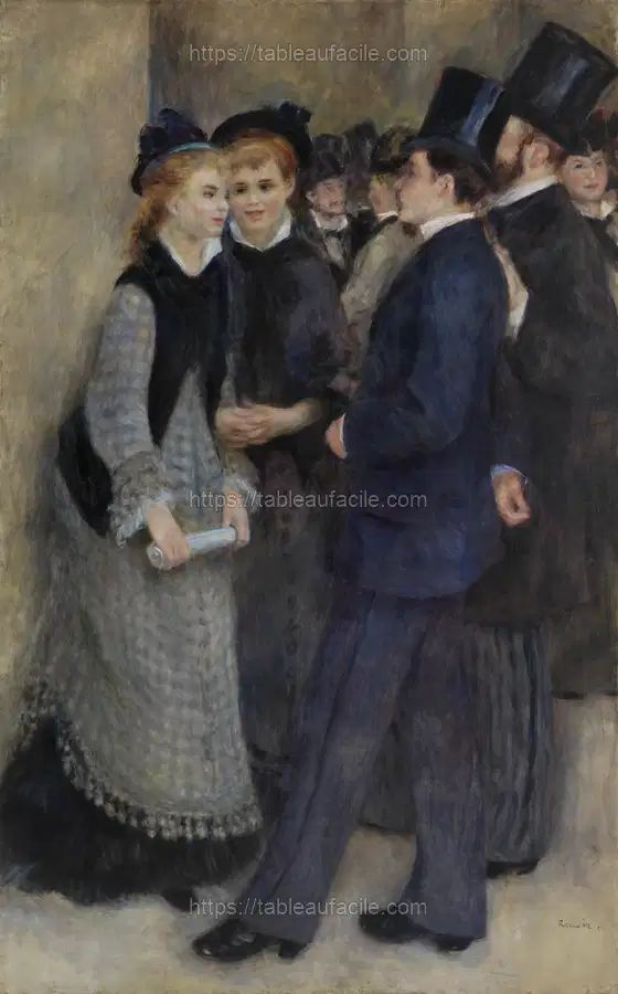 Leaving the Conservatory (La Sortie du conservatoire) by Pierre Auguste Renoir apercu
