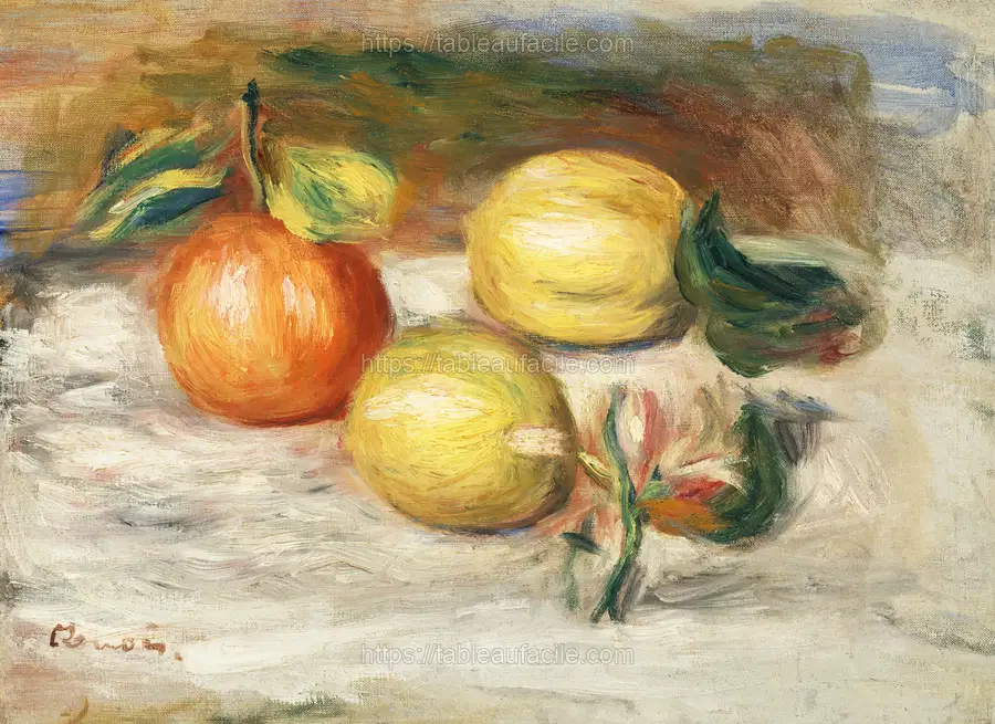 Lemons and Orange (Citrons et orange) (1913) by Pierre-Auguste Renoir apercu