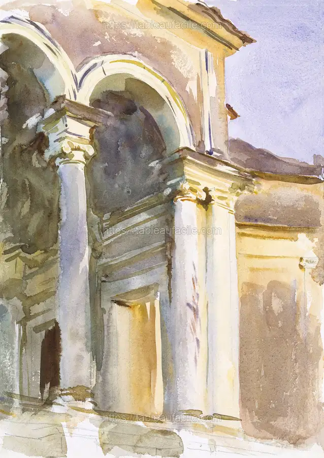 Loggia, Villa Giulia, Rome (ca. 1907) by John Singer Sargent apercu